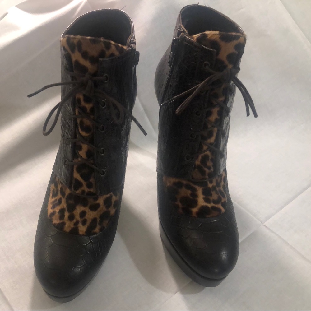 Stuart Weitzman ponyhair ankle boots